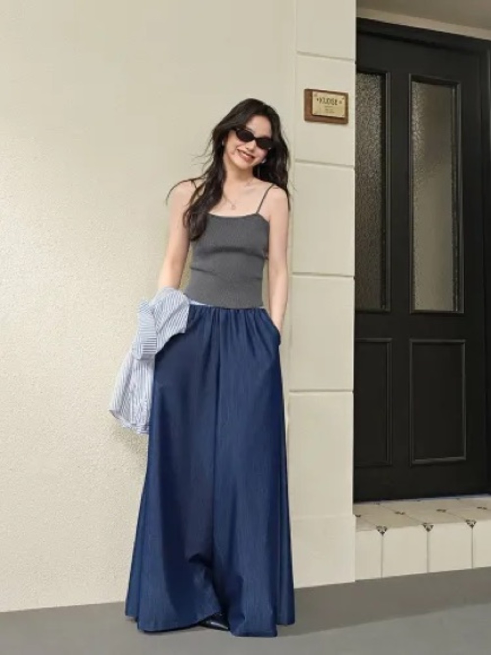 Ribbed Grey Cami